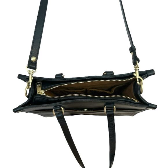 Patricia Nash Black‎ & Tan Tuareg Woven Ava Medium Leather Crossbody Tote - Picture 11 of 12